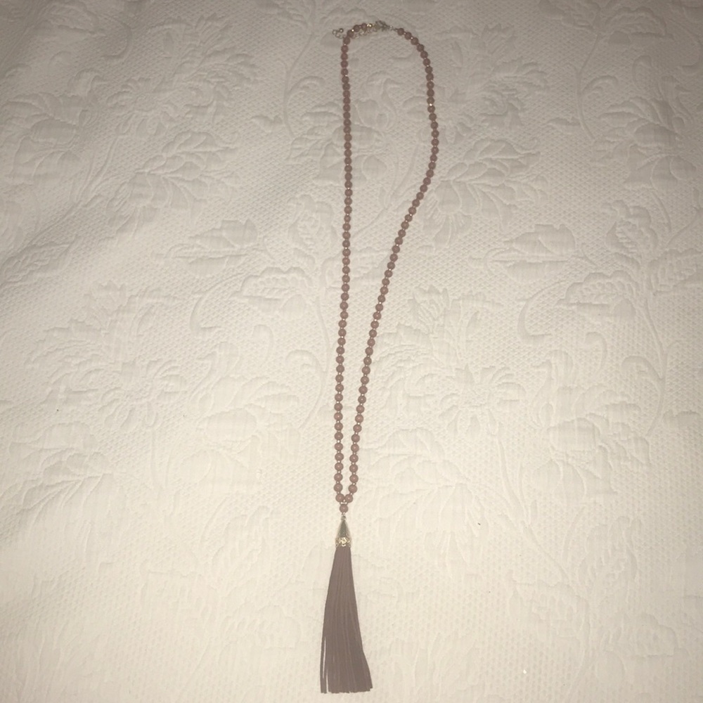 Tassel Necklace in Burnt Orange